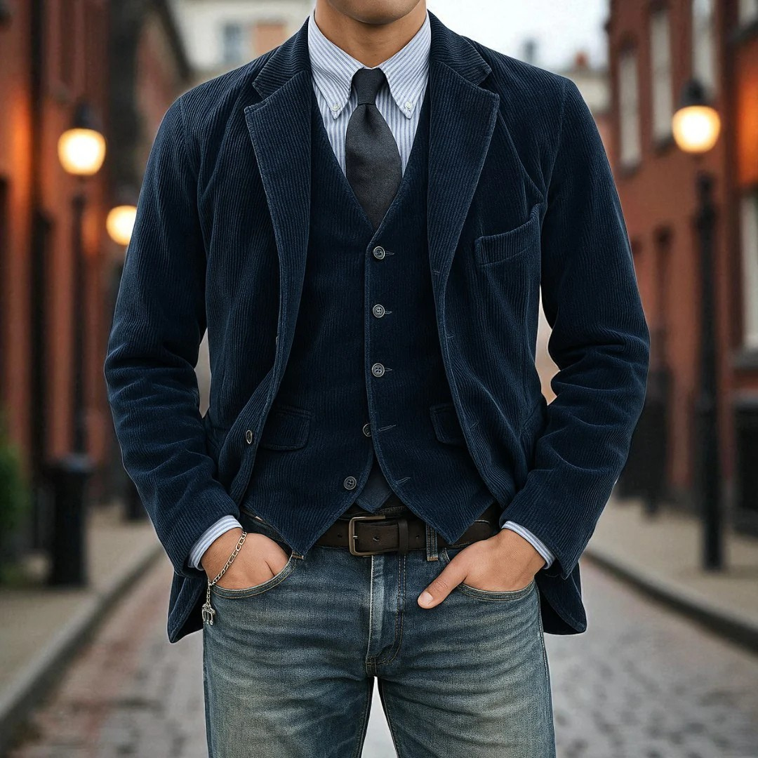 CARLOS | Conjunto de blazer con chaleco slim