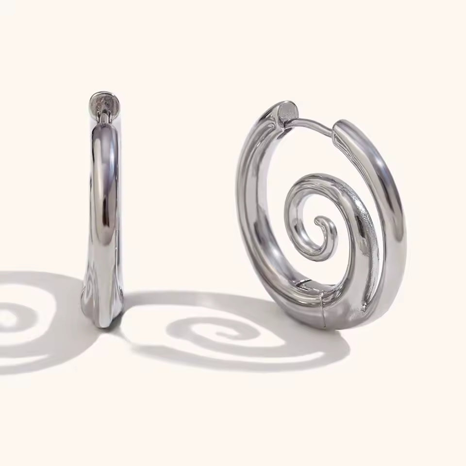 SOFIA | Pendientes de aro en espiral