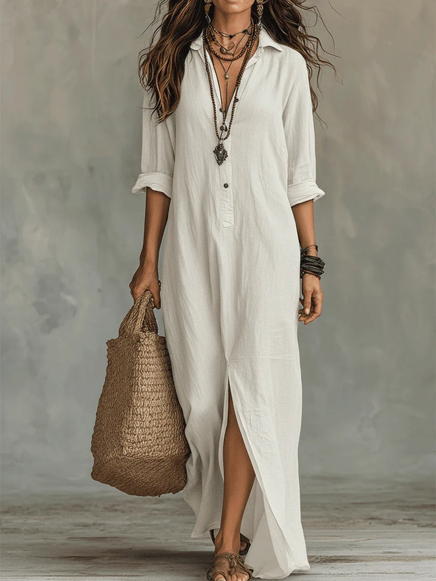 Abito Lungo – Arianna – con Bottoni Maxi