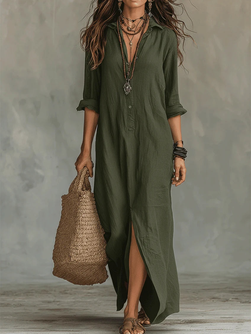 Abito Lungo – Arianna – con Bottoni Maxi