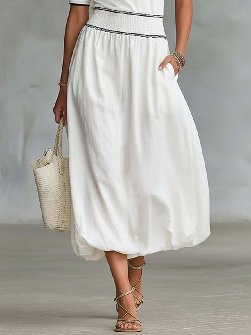 EMMA | Vestido maxi con vivos negros