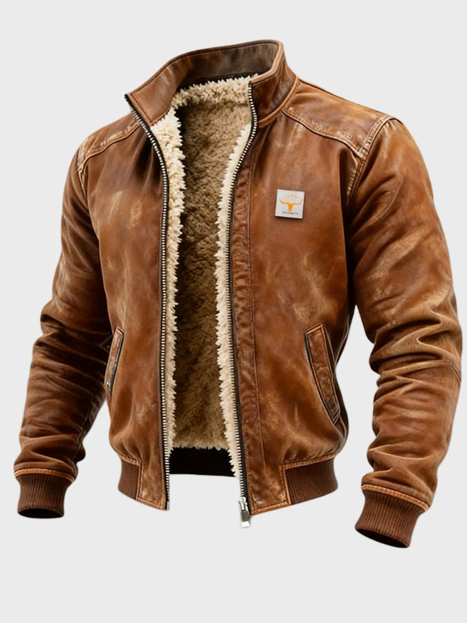PABLO | Chaqueta de cuero con forro
