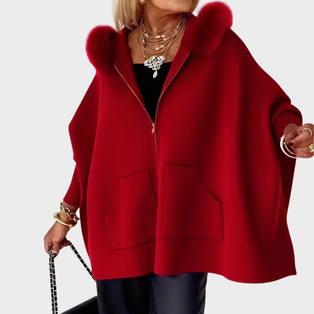 ARIA | Chaqueta informal con capucha de pelo