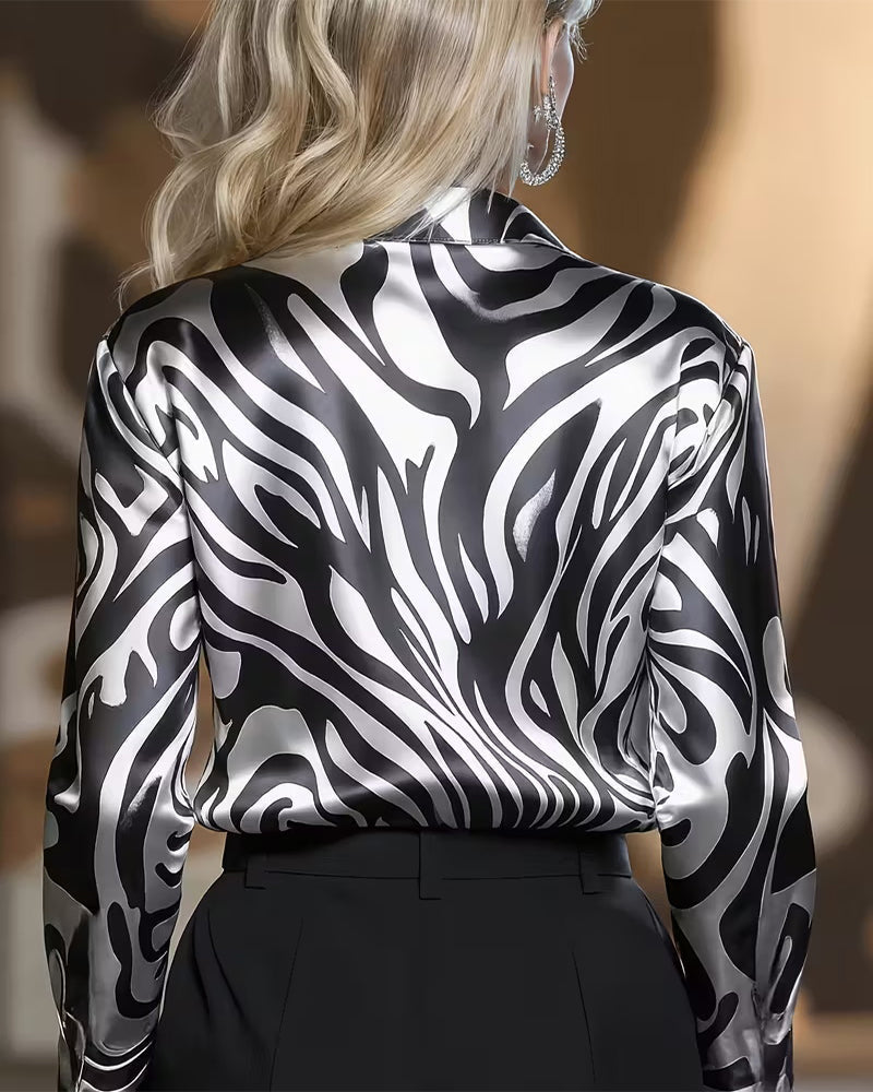 MARINA | Camisa estampada de cebra