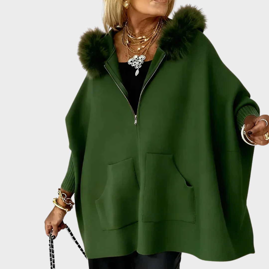ARIA | Chaqueta informal con capucha de pelo