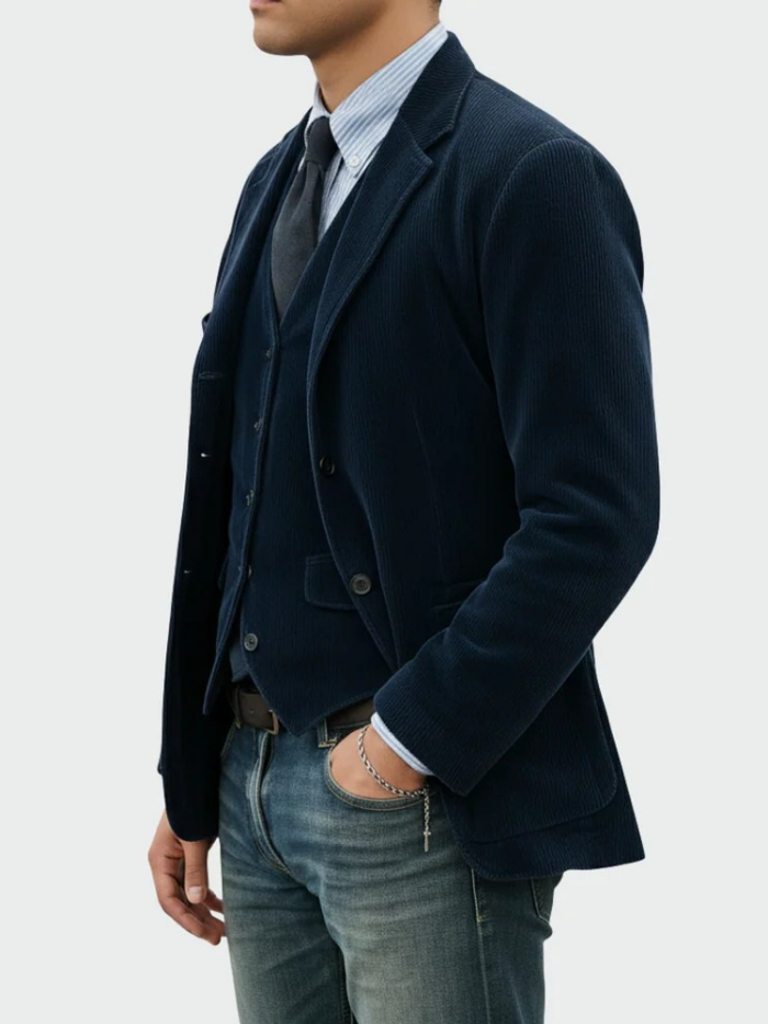 CARLOS | Conjunto de blazer con chaleco slim