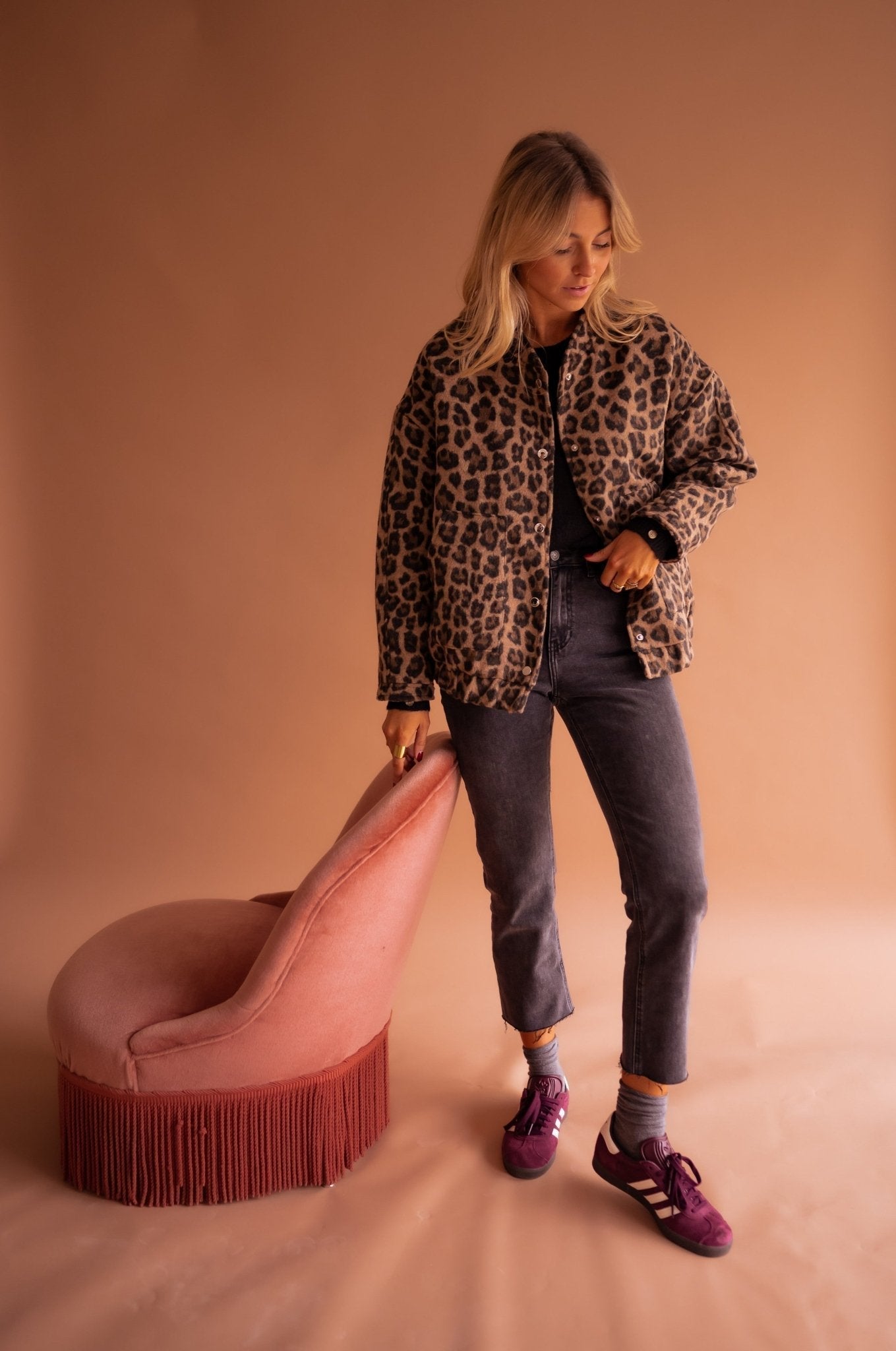 OLIWIA | Chaqueta con estampado de animal print