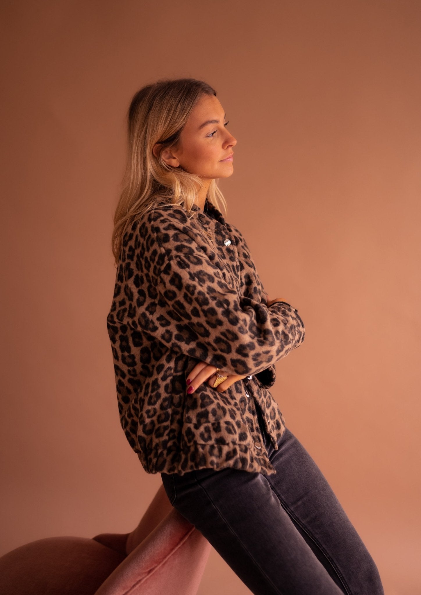 OLIWIA | Chaqueta con estampado de animal print