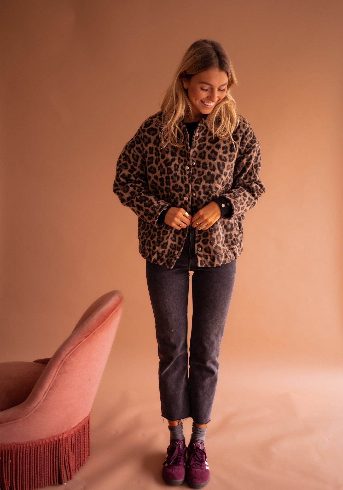 OLIWIA | Chaqueta con estampado de animal print