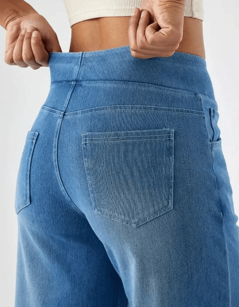 LINDA | Jeans de tiro alto y pierna ancha