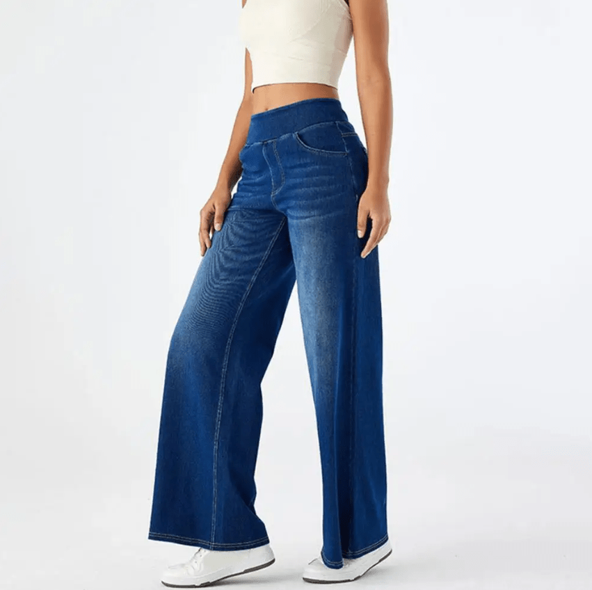 LINDA | Jeans de tiro alto y pierna ancha