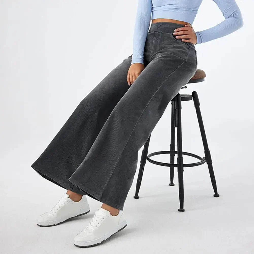 LINDA | Jeans de tiro alto y pierna ancha