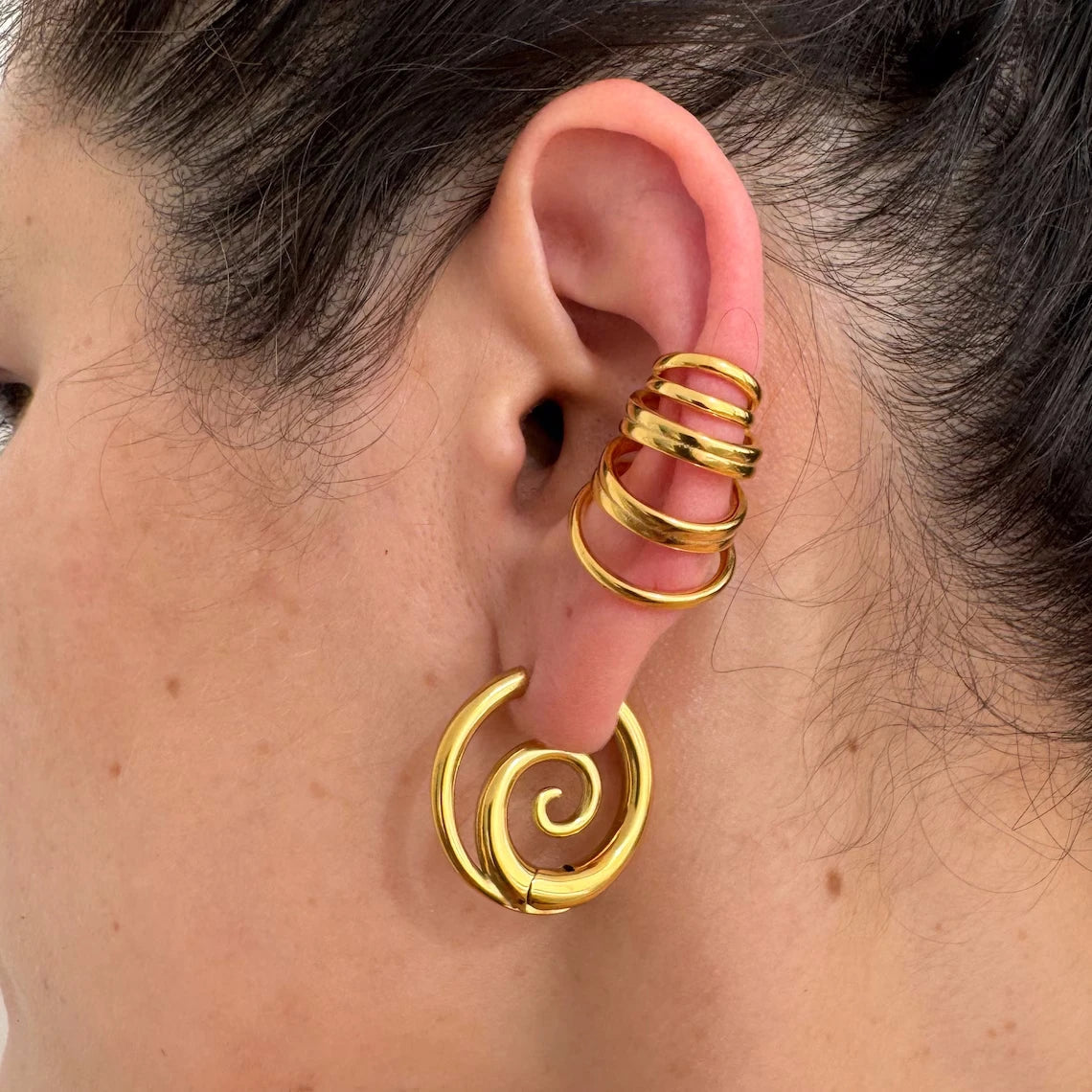 SOFIA | Pendientes de aro en espiral