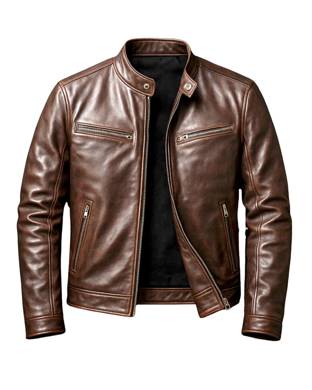 JUAN | Chaqueta de cuero estilo retro