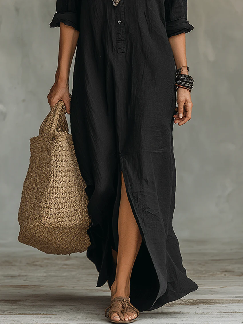 Abito Lungo – Arianna – con Bottoni Maxi