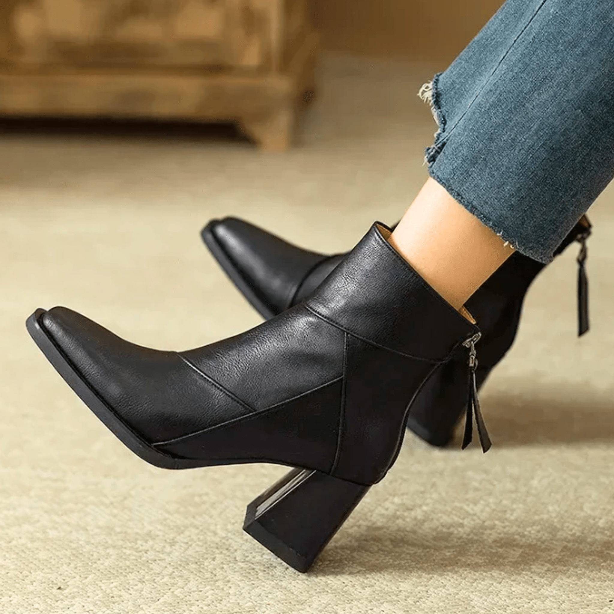 ELARA | Botines con tacón bloque