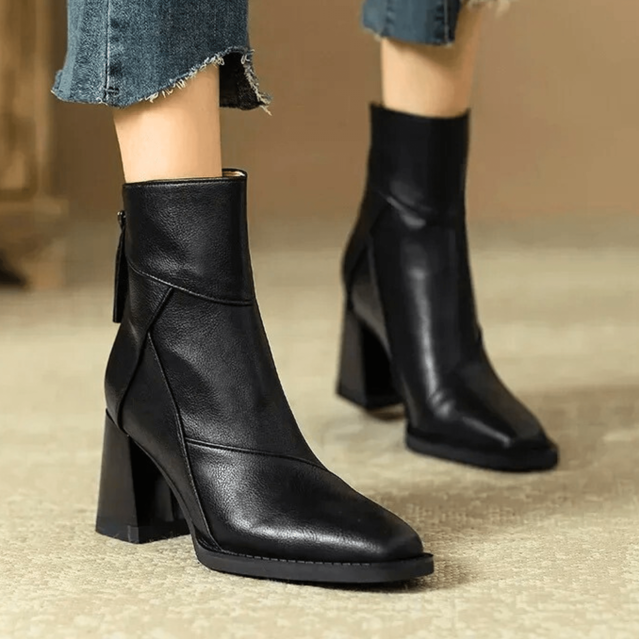 ELARA | Botines con tacón bloque