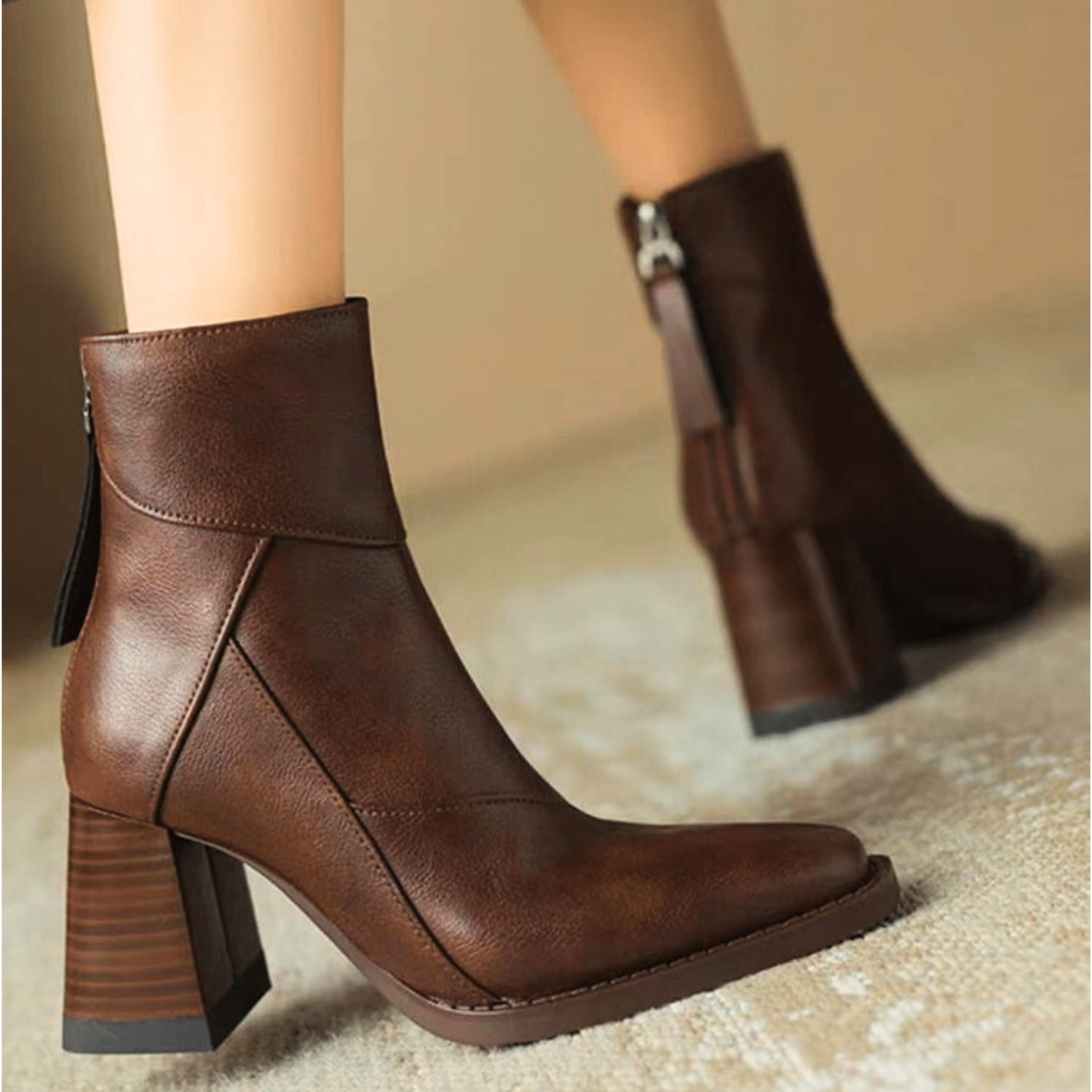 ELARA | Botines con tacón bloque