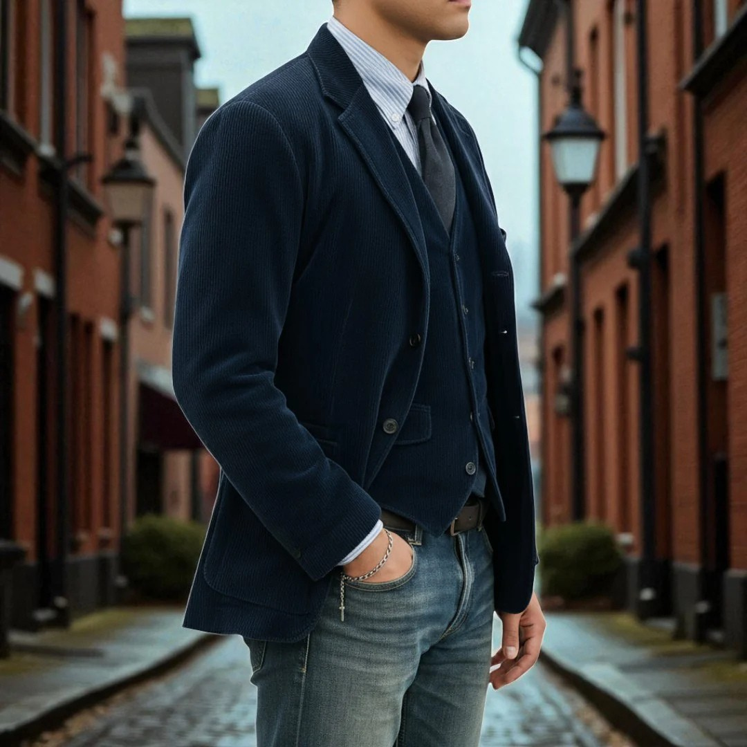CARLOS | Conjunto de blazer con chaleco slim