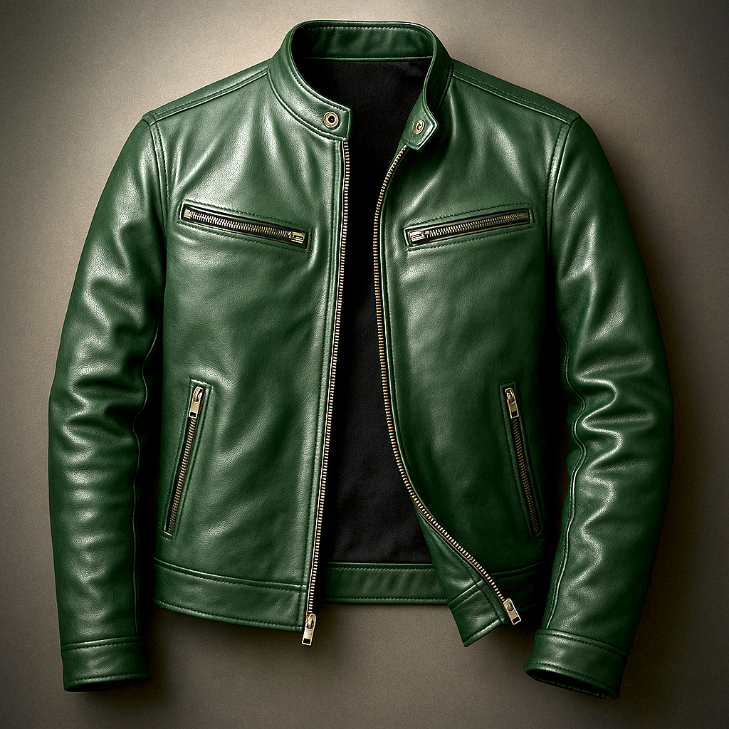 JUAN | Chaqueta de cuero estilo retro