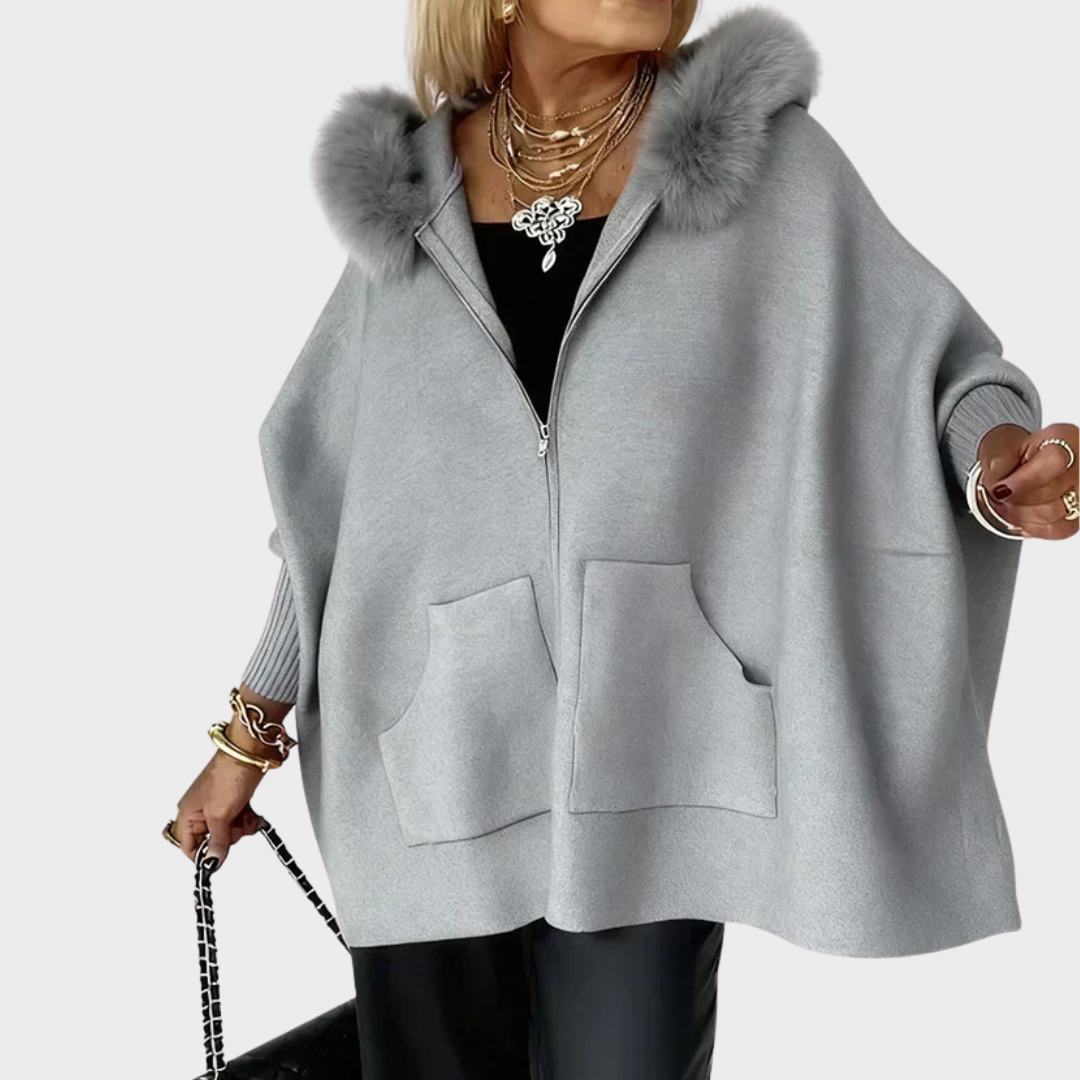 ARIA | Chaqueta informal con capucha de pelo