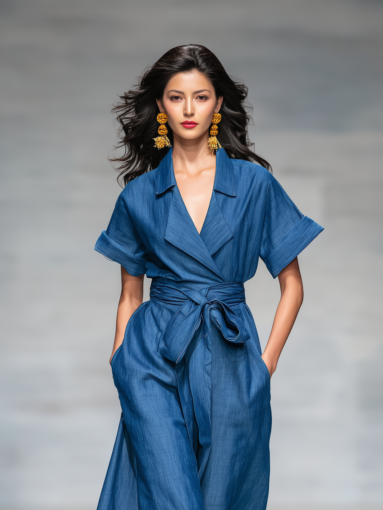 ALEJANDRA | Mono azul estilo denim