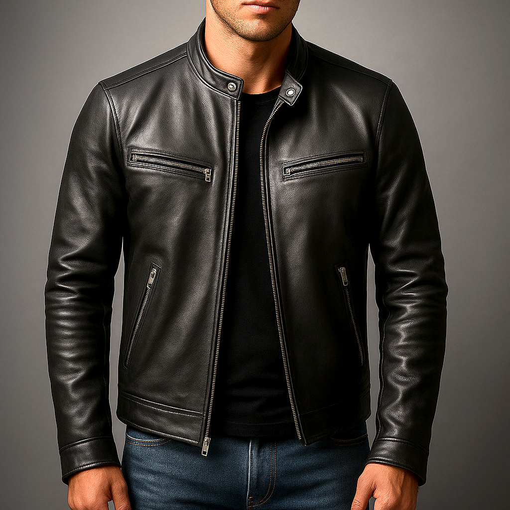 JUAN | Chaqueta de cuero estilo retro