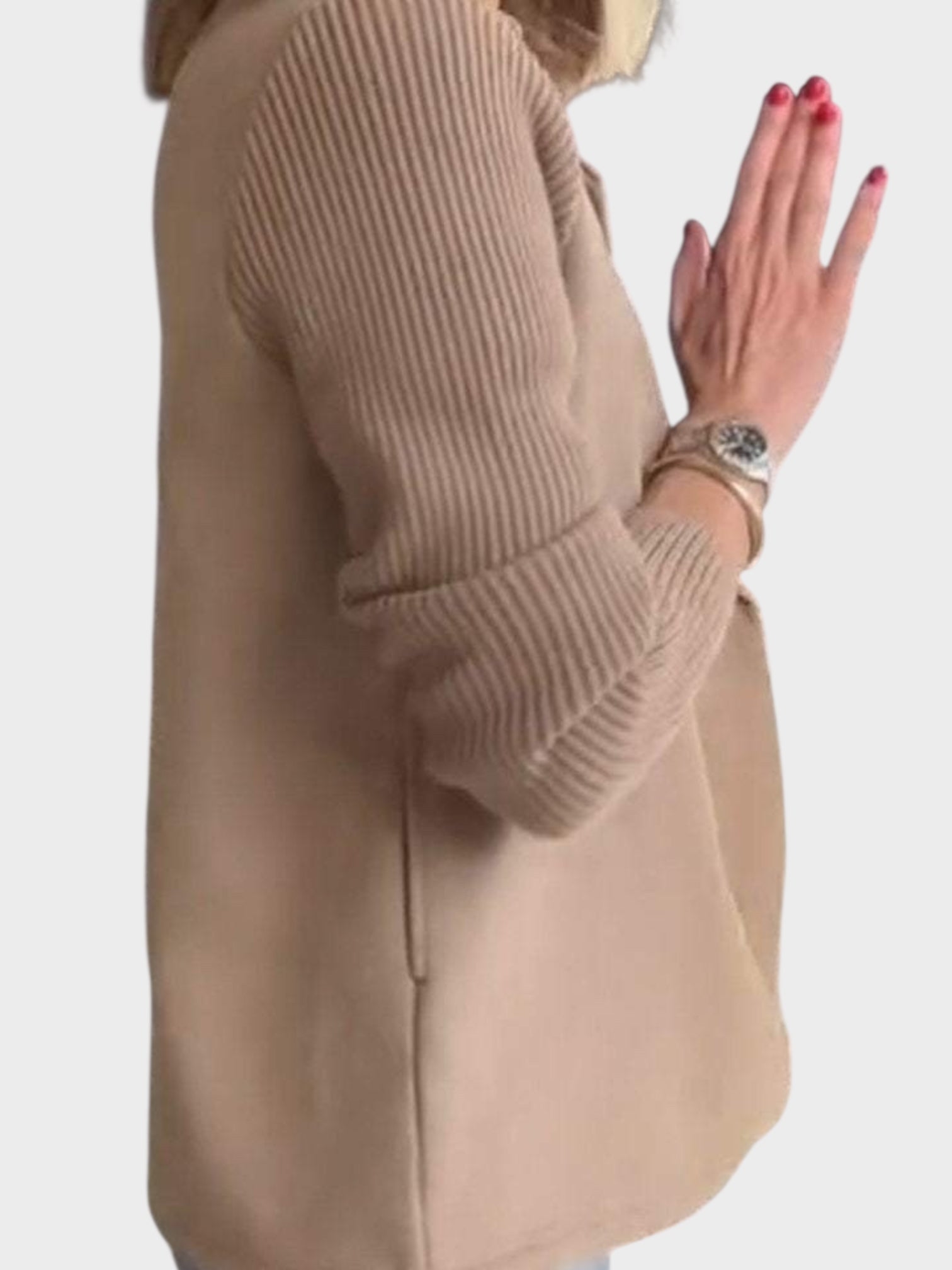 IOANNA | Blazer de punto con mangas en contraste