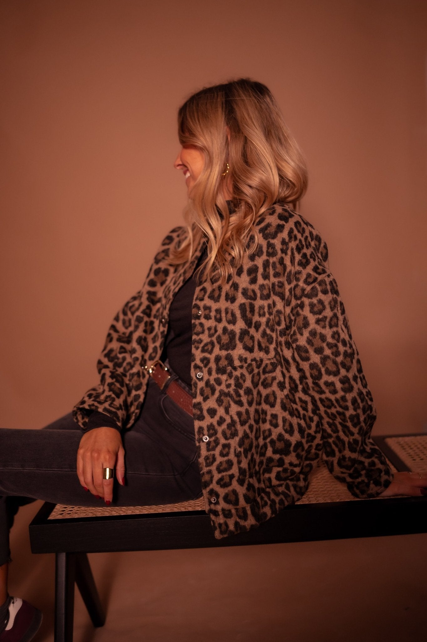 OLIWIA | Chaqueta con estampado de leopardo
