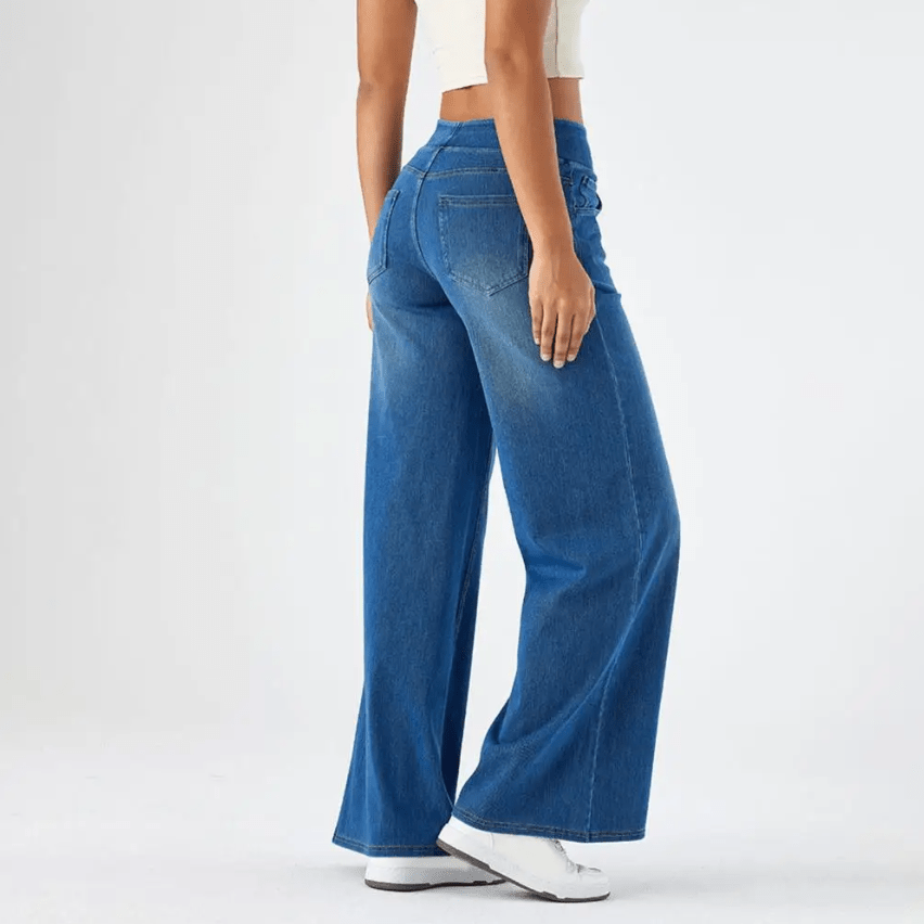 LINDA | Jeans de tiro alto y pierna ancha