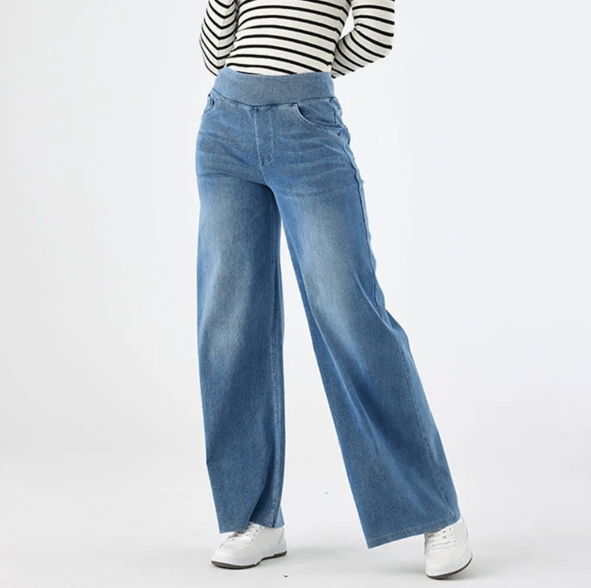 LINDA | Jeans de tiro alto y pierna ancha