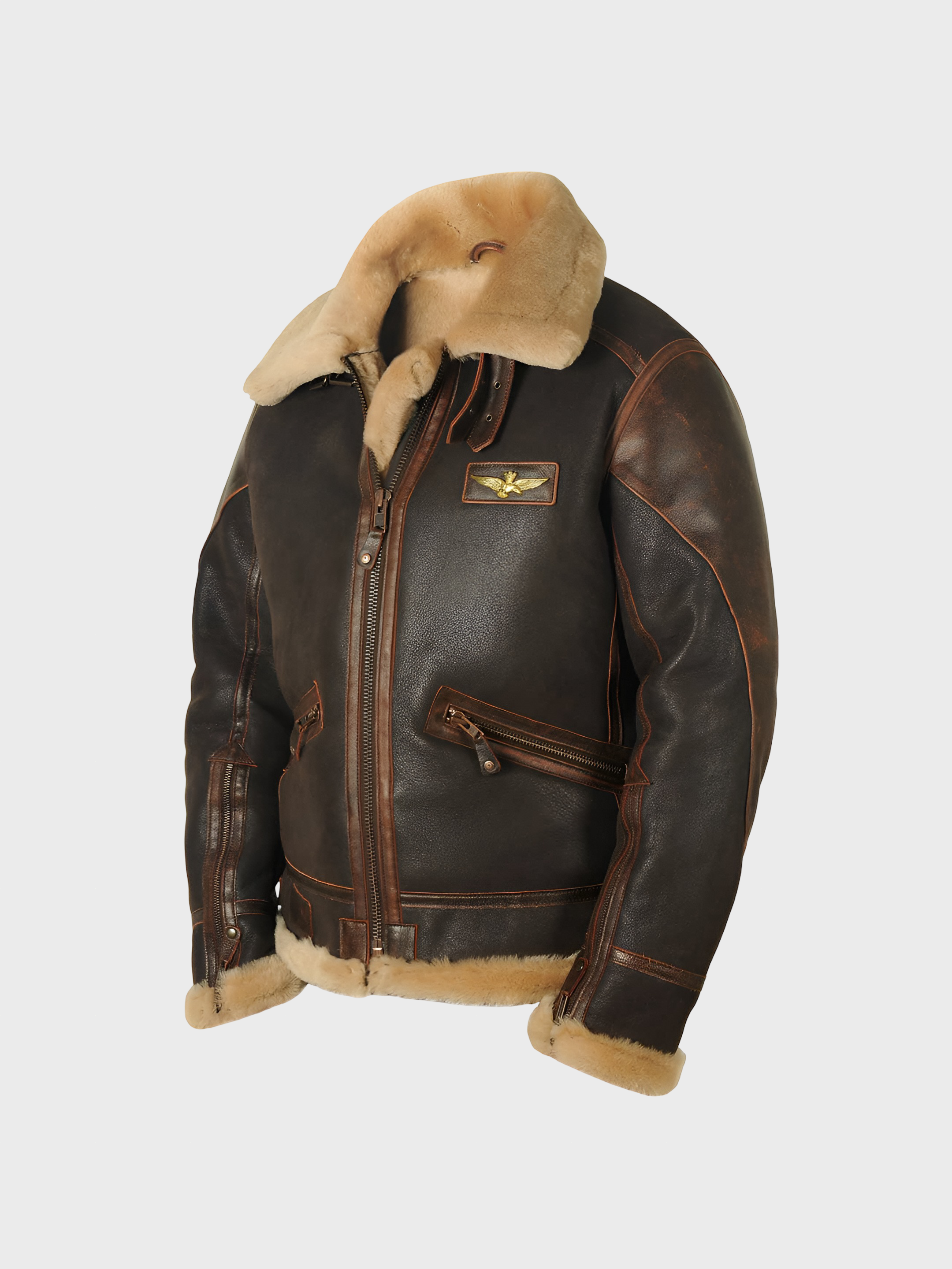 MAVERICK | Chaqueta aviadora con forro de borrego