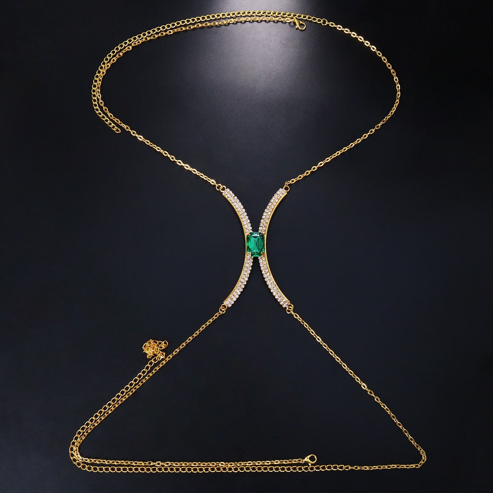 VEGA | Cadena de pecho con cristales
