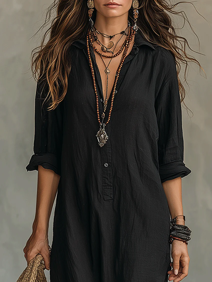 Abito Lungo – Arianna – con Bottoni Maxi