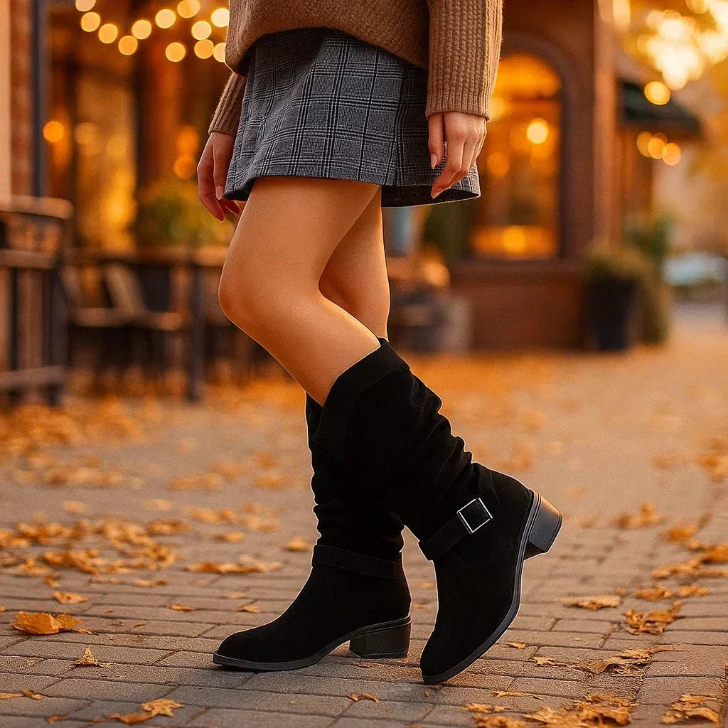 JIMENA | Botas con tacón bajo
