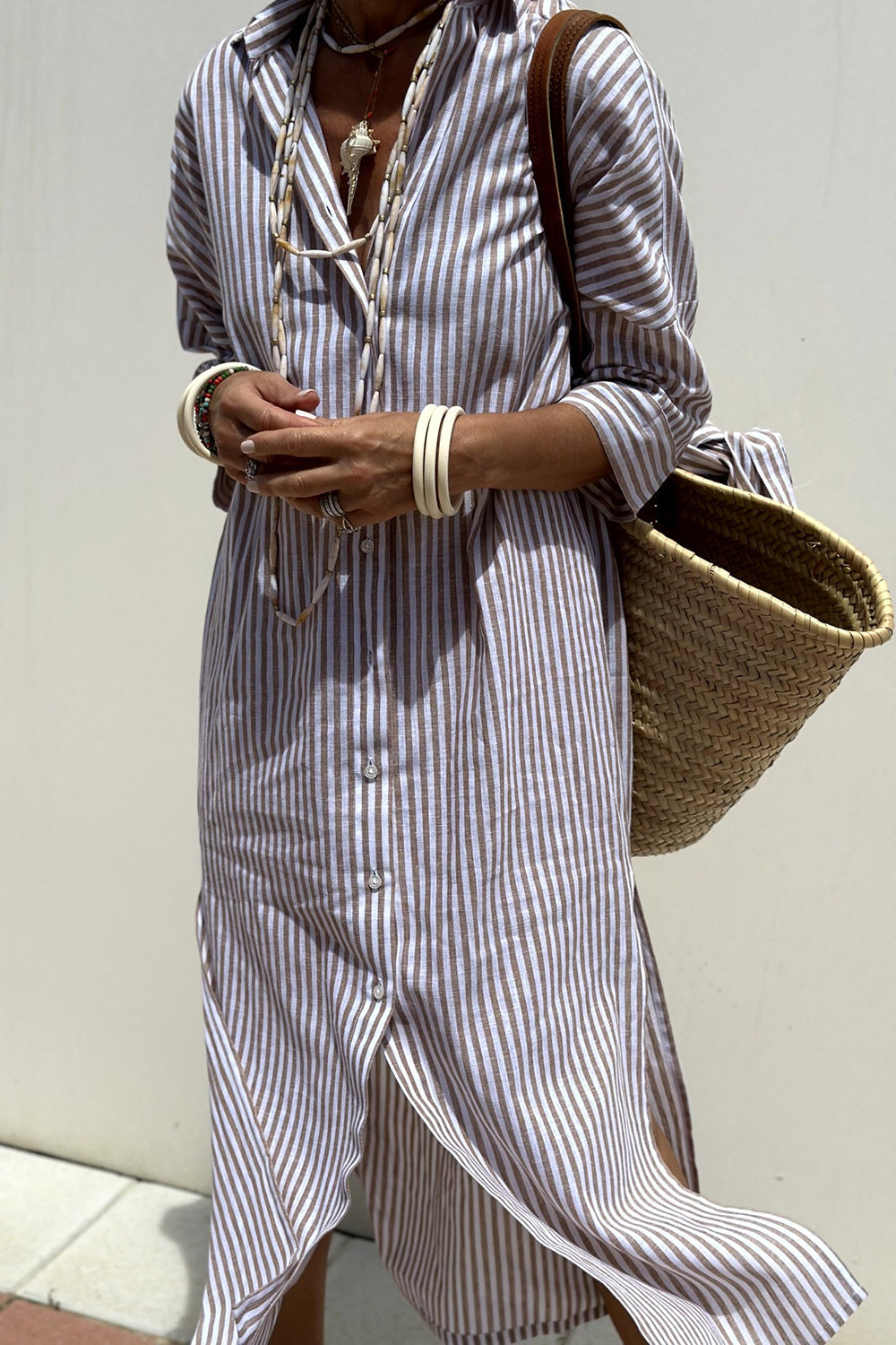 Abito Camicia – Giulia – Taglio Morbido a Righe