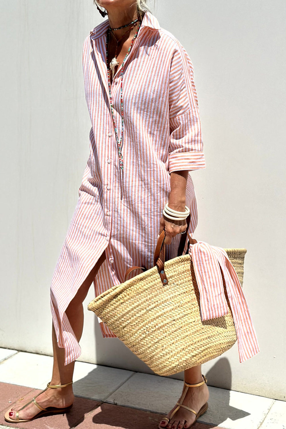 Abito Camicia – Giulia – Taglio Morbido a Righe