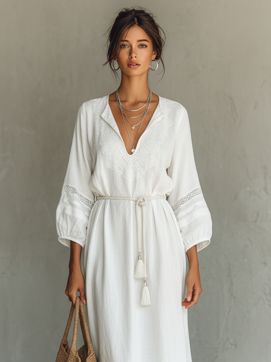 MARÍA | Vestido maxi con encaje