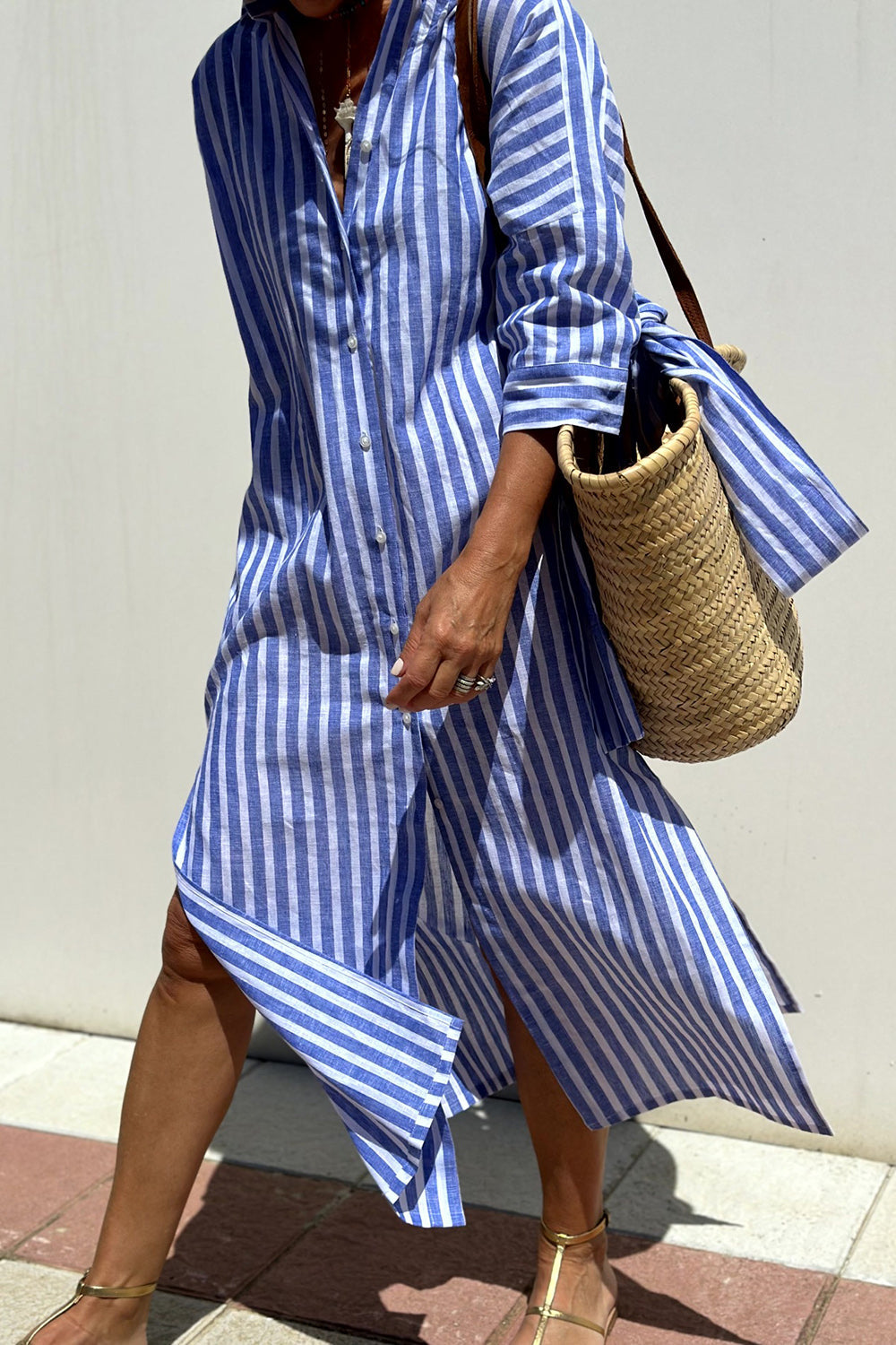 Abito Camicia – Giulia – Taglio Morbido a Righe