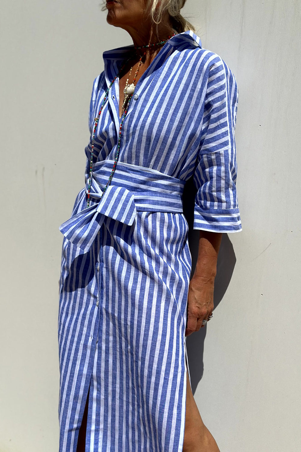 Abito Camicia – Giulia – Taglio Morbido a Righe