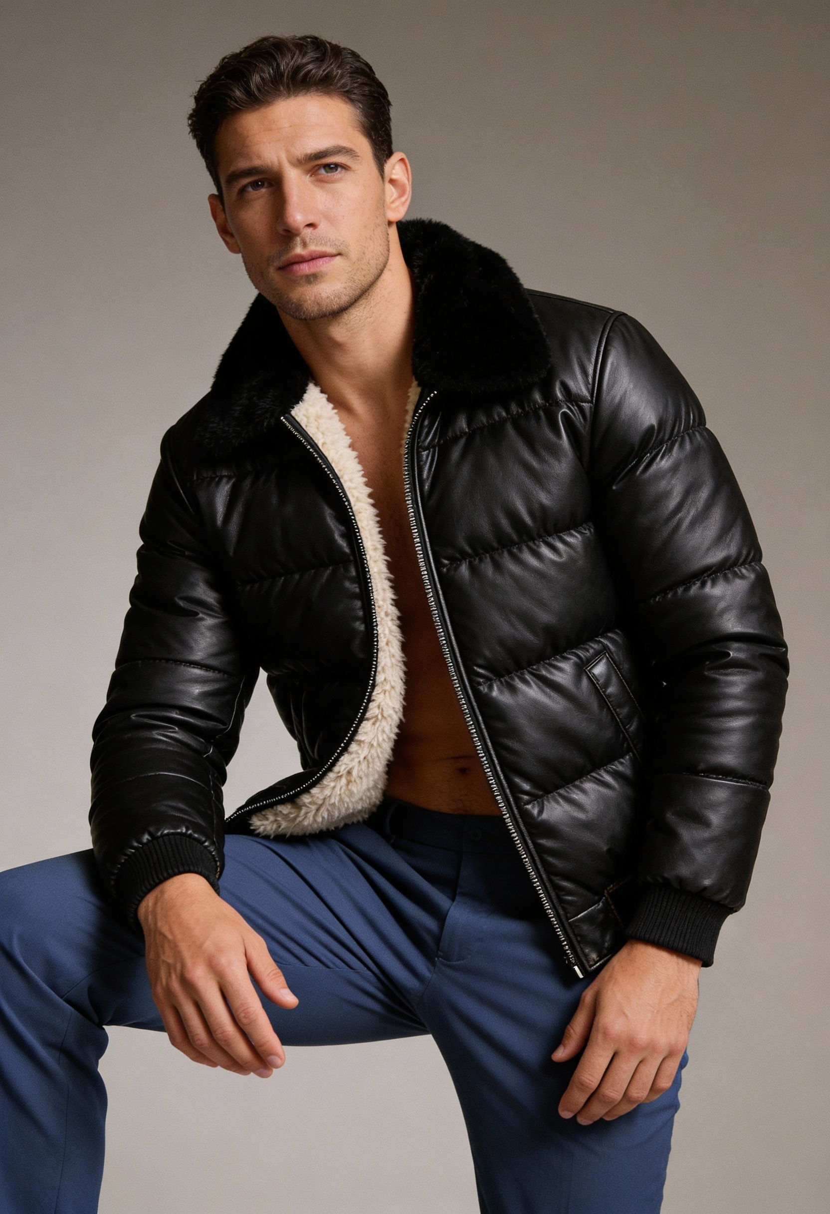 LUIS | Chaqueta acolchada con cuello alto