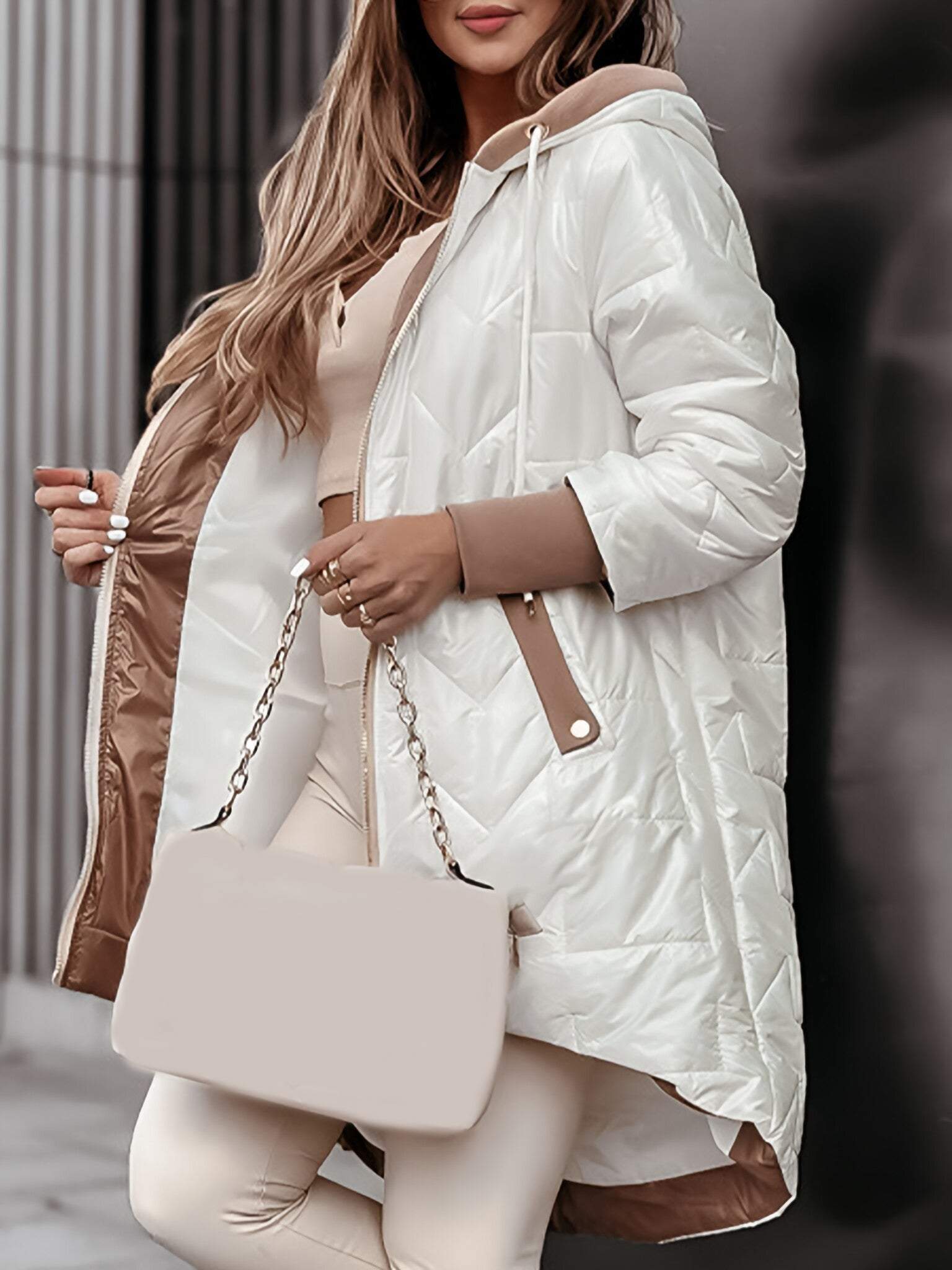 ELISE | Abrigo acolchado con capucha