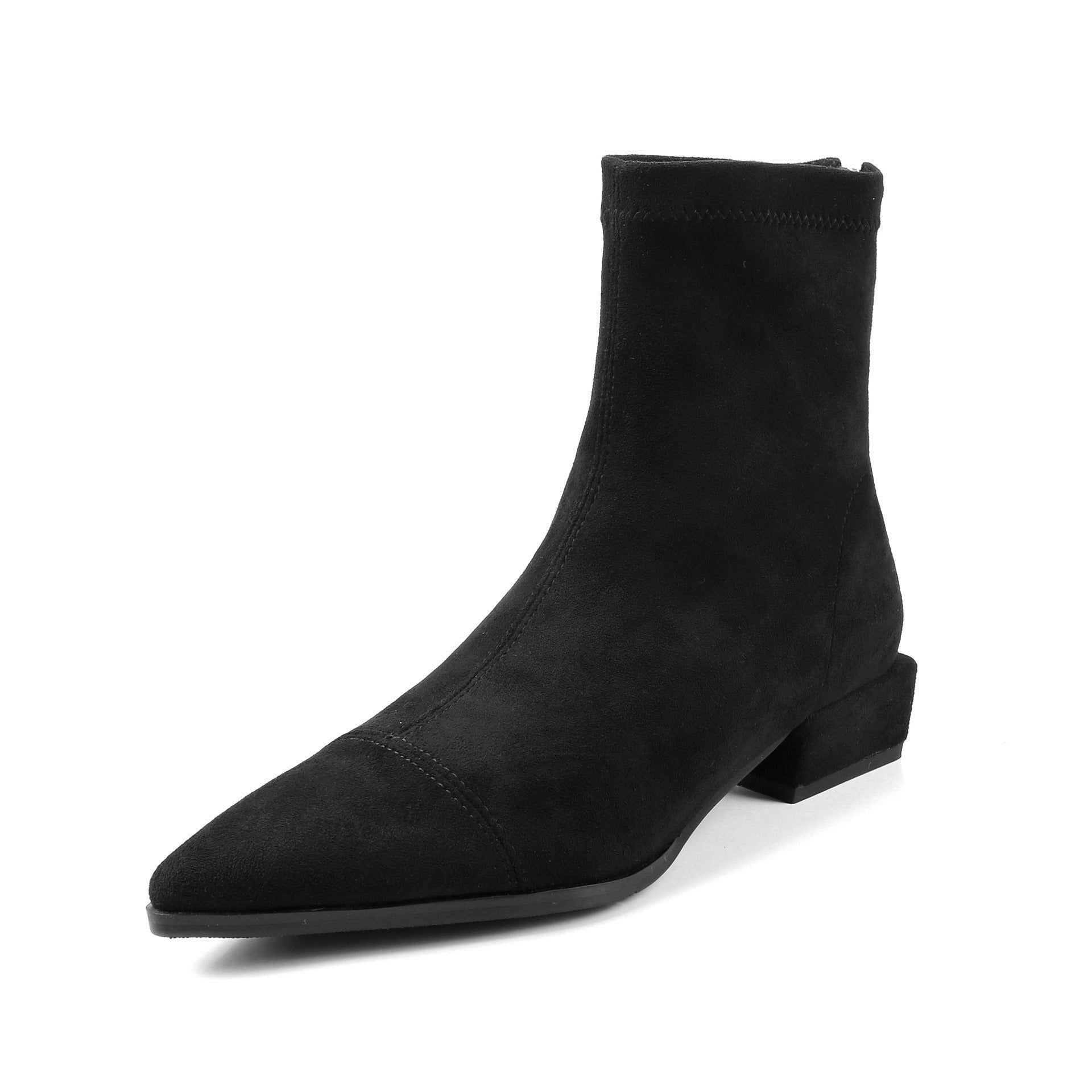 ELISE | Botines con tacón bajo efecto ante