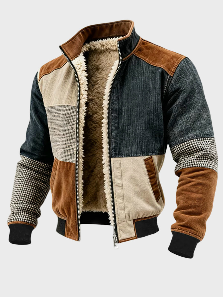 IVAN | Chaqueta patchwork retro con cierre