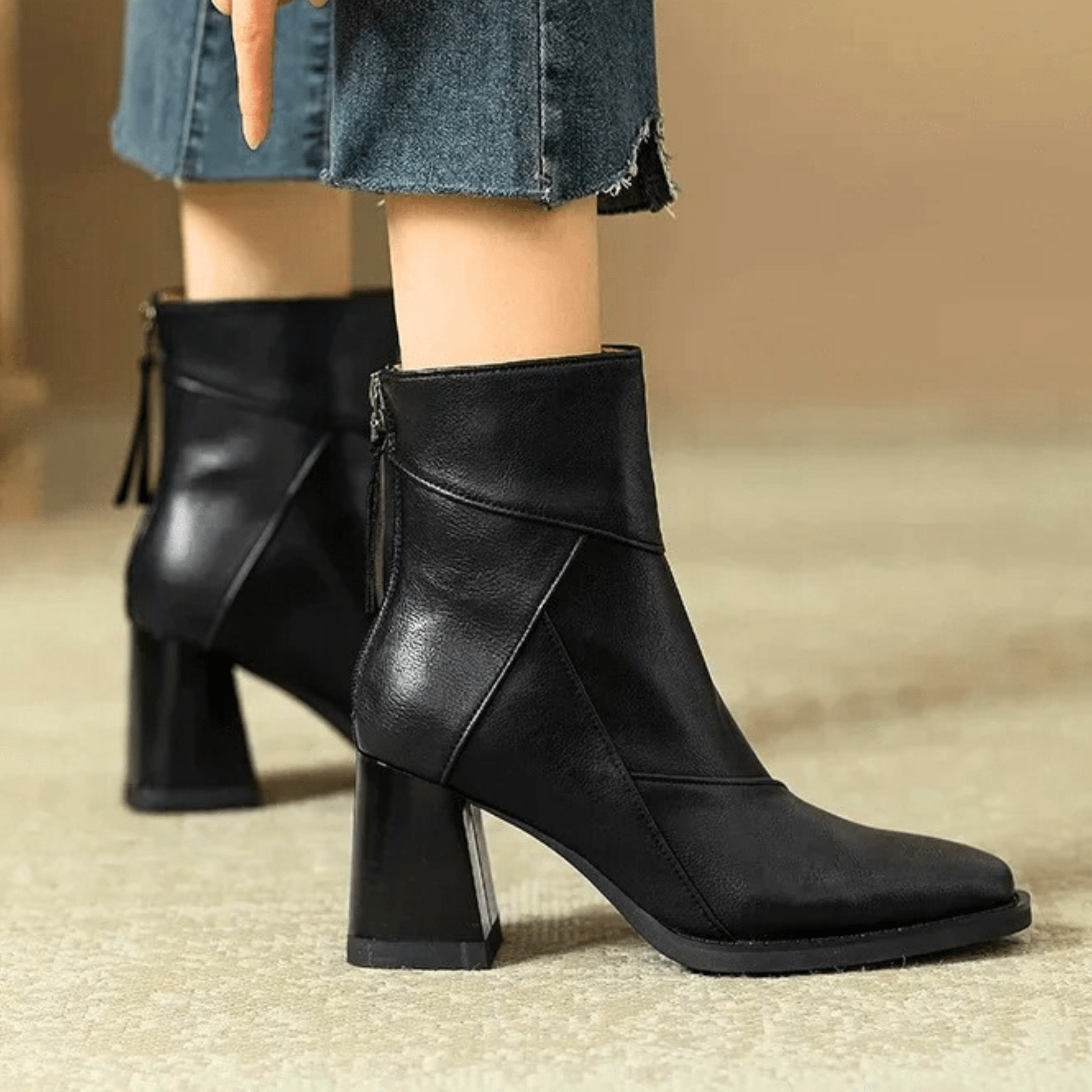 ELARA | Botines con tacón bloque