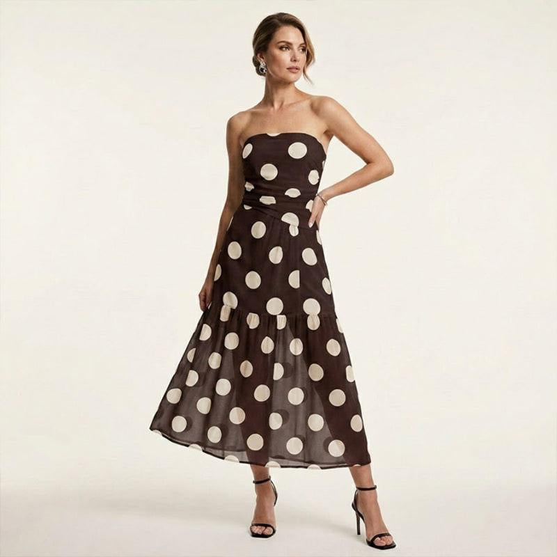 Abito Senza Spalline – Valentina – Scollo Drappeggiato